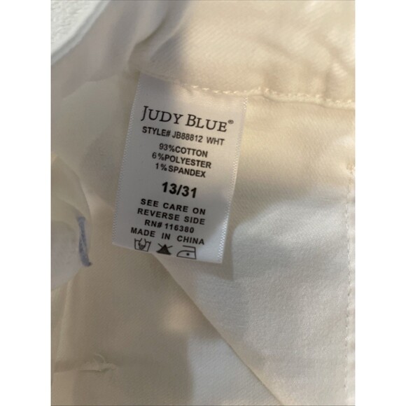 Judy Blue Jeans Jogger High Rise Waist White Stretch Denim Size 13/31 - Picture 6 of 13